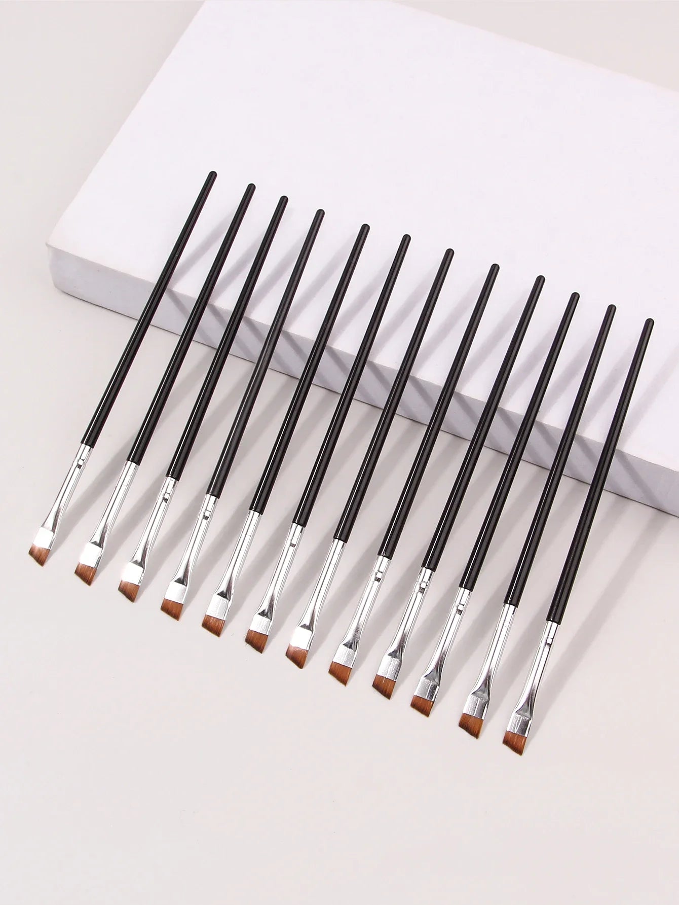 12pcs ultra-fine blade eyeliner brush Super soft makeup brush Portable eyebrow brush Multi functional multi-purpose makeup tool Peaceful Pleasures Health and Wellness