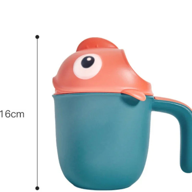 Cute Shark Baby Shower Water Scoop Kids Shower Head Rinse Cup Cartoon Bathing Toy for 0-6 Years Old Infant Toddler Accessories Peaceful Pleasures Health and Wellness