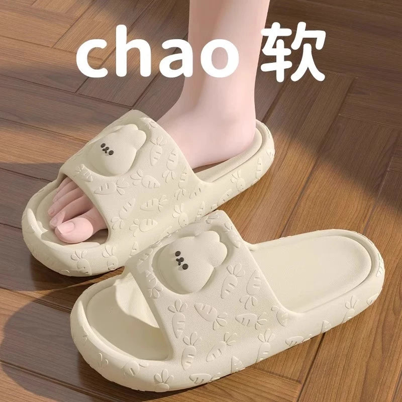 Cartoon Rabbit EVA Slippers – Non-Slip House Slides Unisex