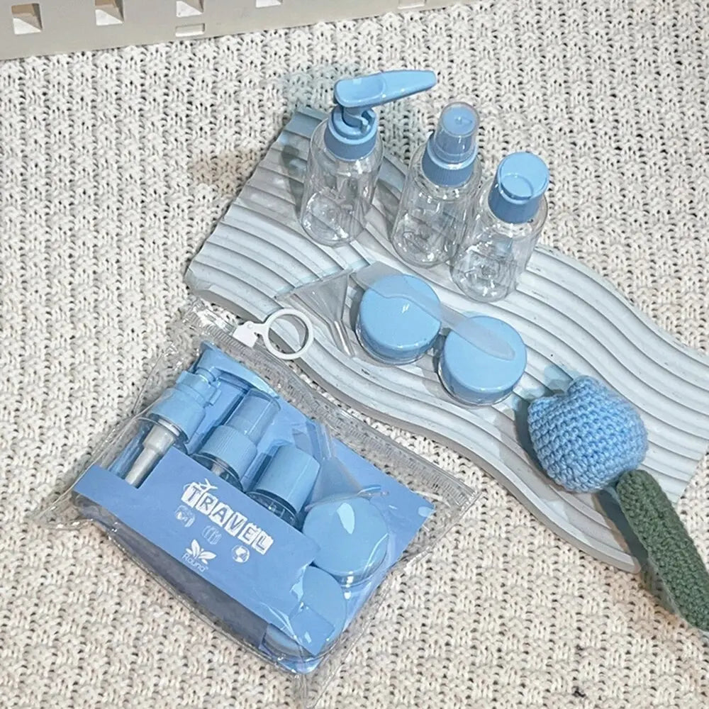 6-Piece Leak-Proof Refillable Travel Bottle Set + Toiletry Bag