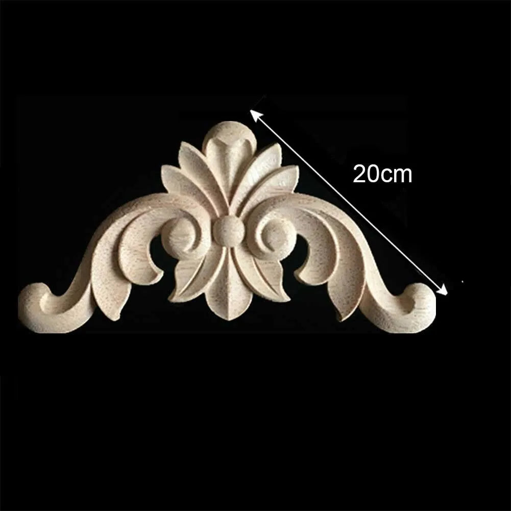 Wooden Carved Corner Onlay Furniture Applique Decorate Walls Doors
