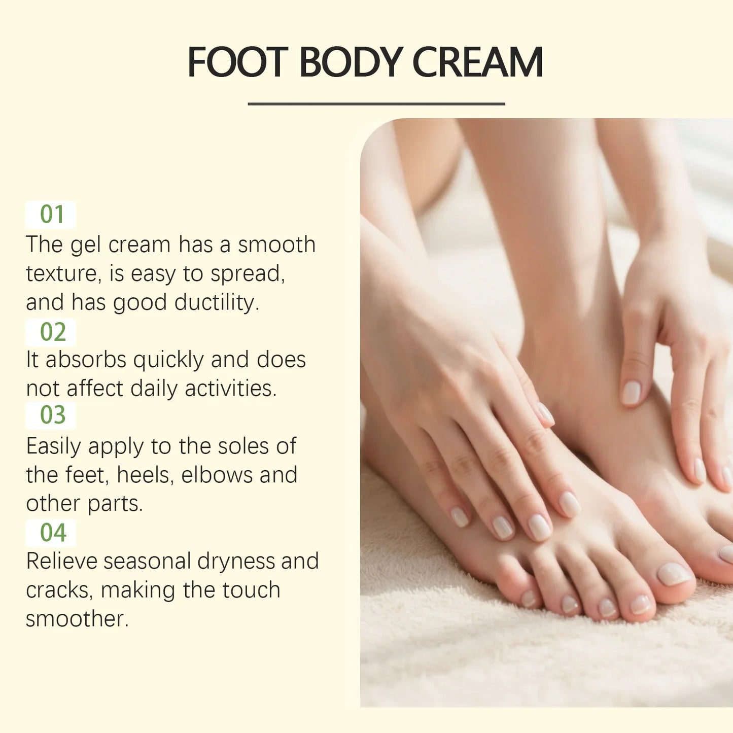 Hoygi 40% Urea Foot & Hand Cream – Deep Moisturizer for Dry Skin