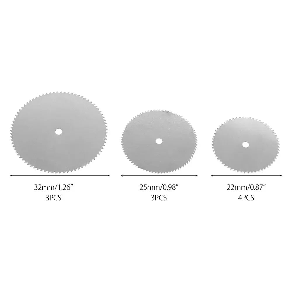 11PCS Set Mini Circular Saw Blade Stainless Steel Cutting Disc Wood Cutting Wheel For Rotary Tool Electric Tool Peaceful Pleasures Health and Wellness