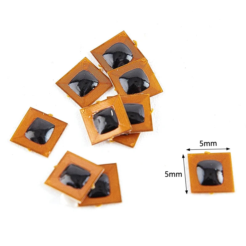 5-Pack Micro NFC NTAG213 RFID Sticker Tags 5×5mm Programmable