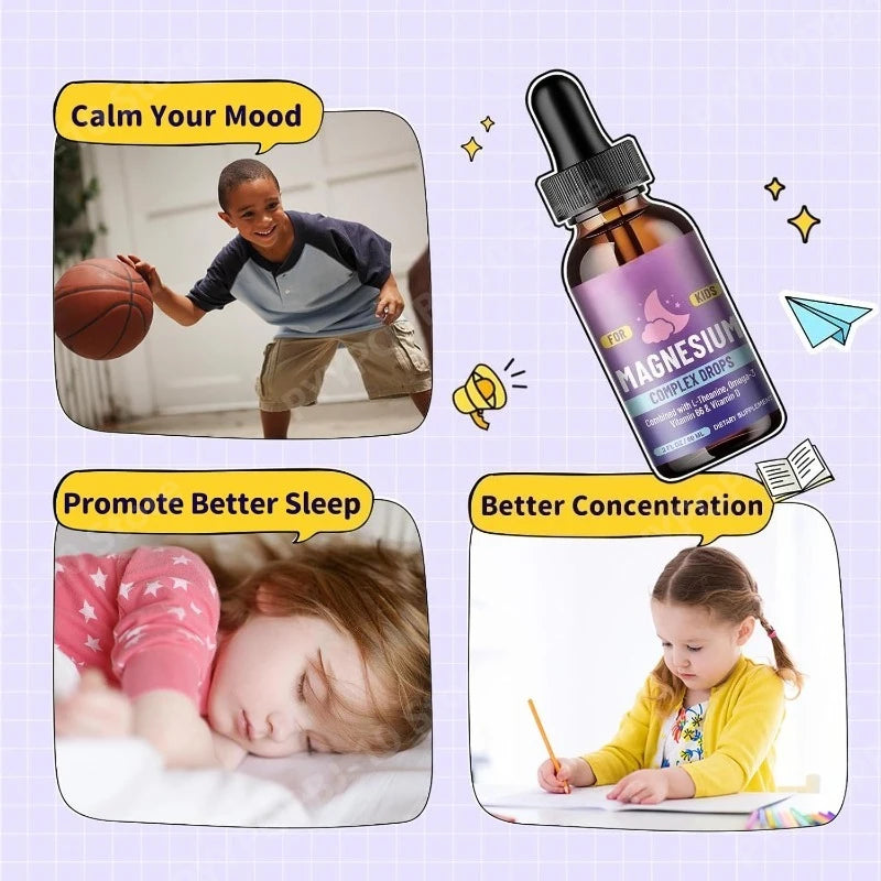 Kids Magnesium Glycinate Liquid Drops | Sleep & Calm, 2 fl oz