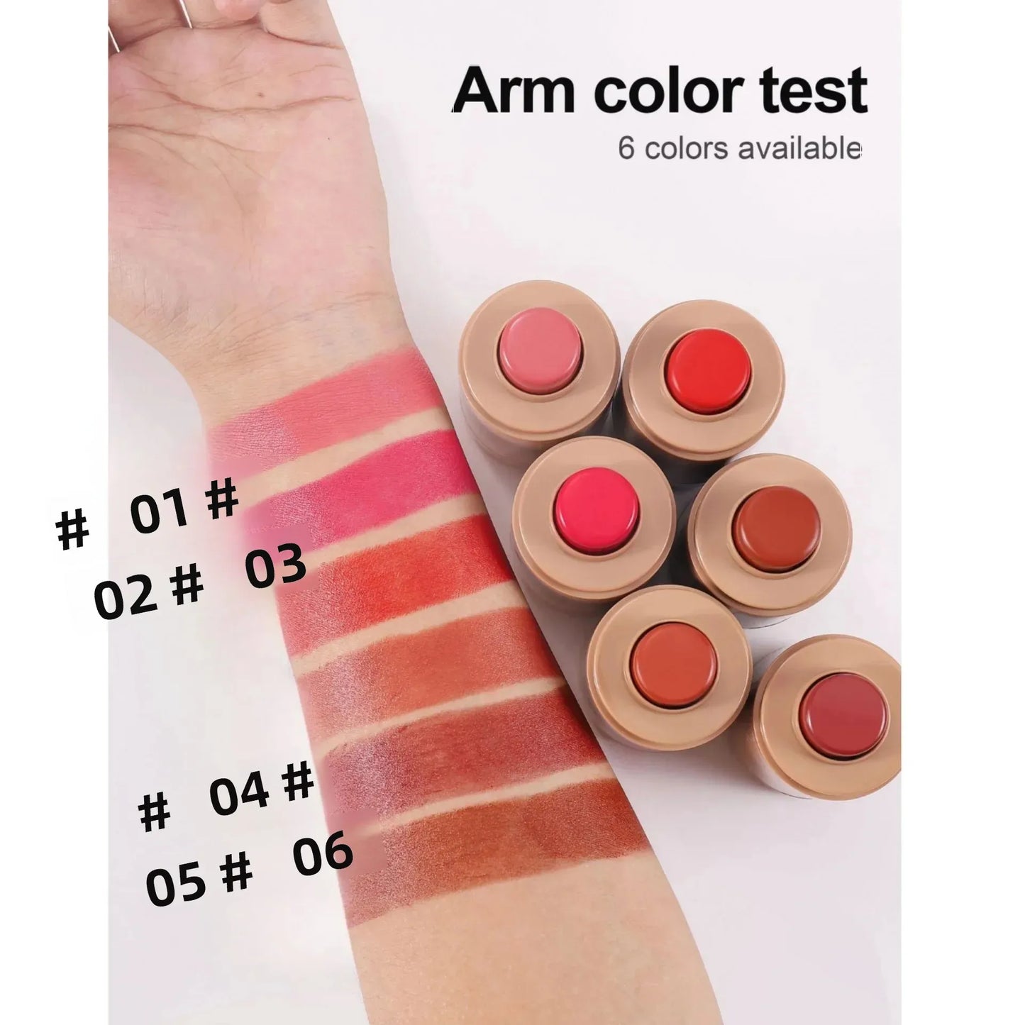 Handaiyan Cream Blush Stick – Lip & Cheek Tint, 6 Shades