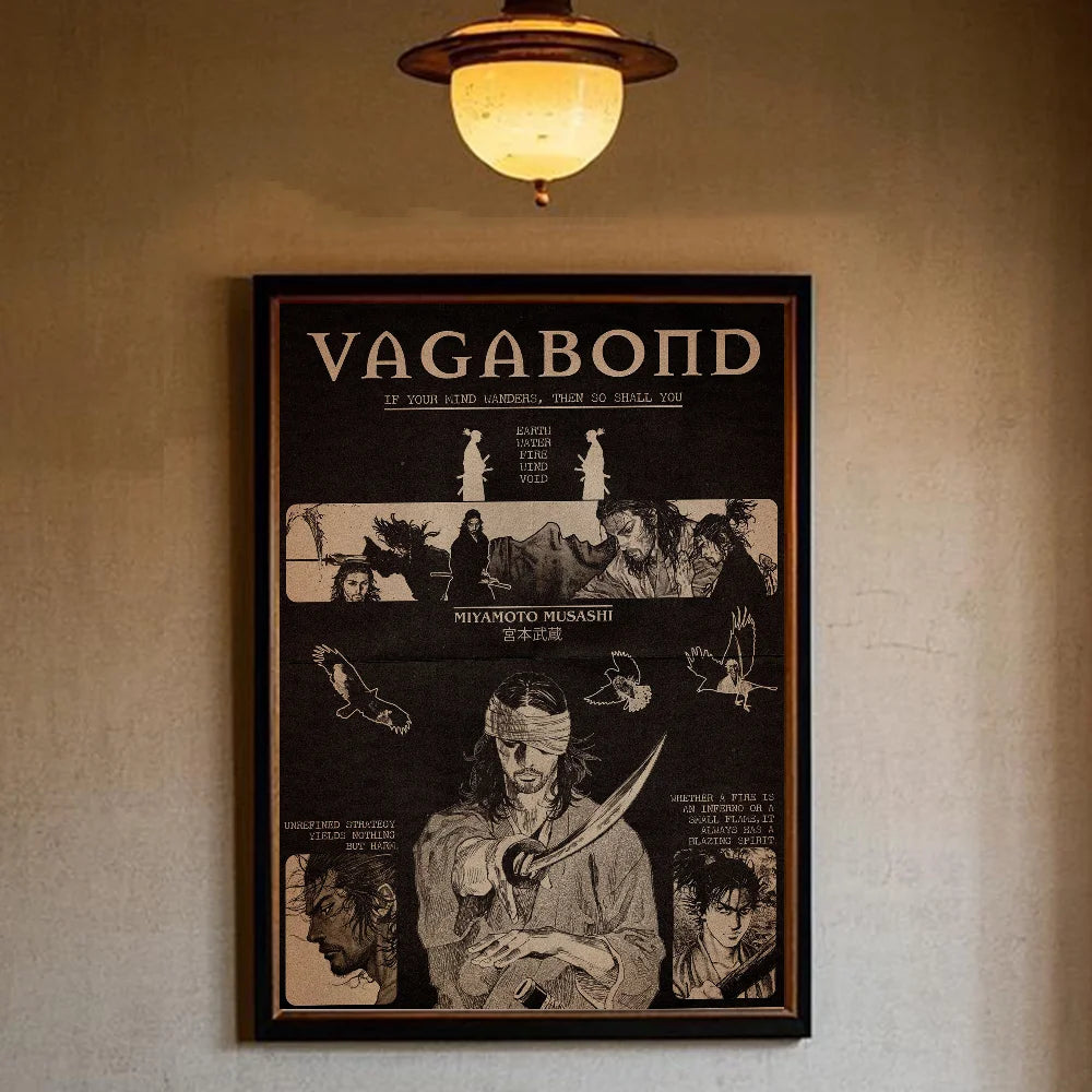 Vagabond Manga Poster – HD Waterproof Sticky Wall Art Decor Manga Wall Poster Peaceful Pleasures Health and Wellness z22 21X30cmNoframe