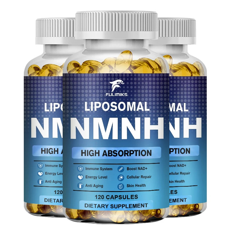Fulimiks NMNH Supplement Capsules, with Resveratrol, PQQ, Support Immune, Vitality, Cellular Repair Peaceful Pleasures Health and Wellness 120pcs - 3 BOX