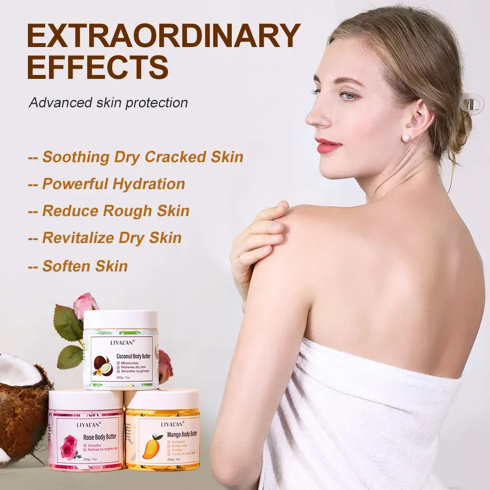Shea Body Butter – Deep Hydration Cream in Coconut, Rose & Mango Peaceful Pleasures Health and Wellness