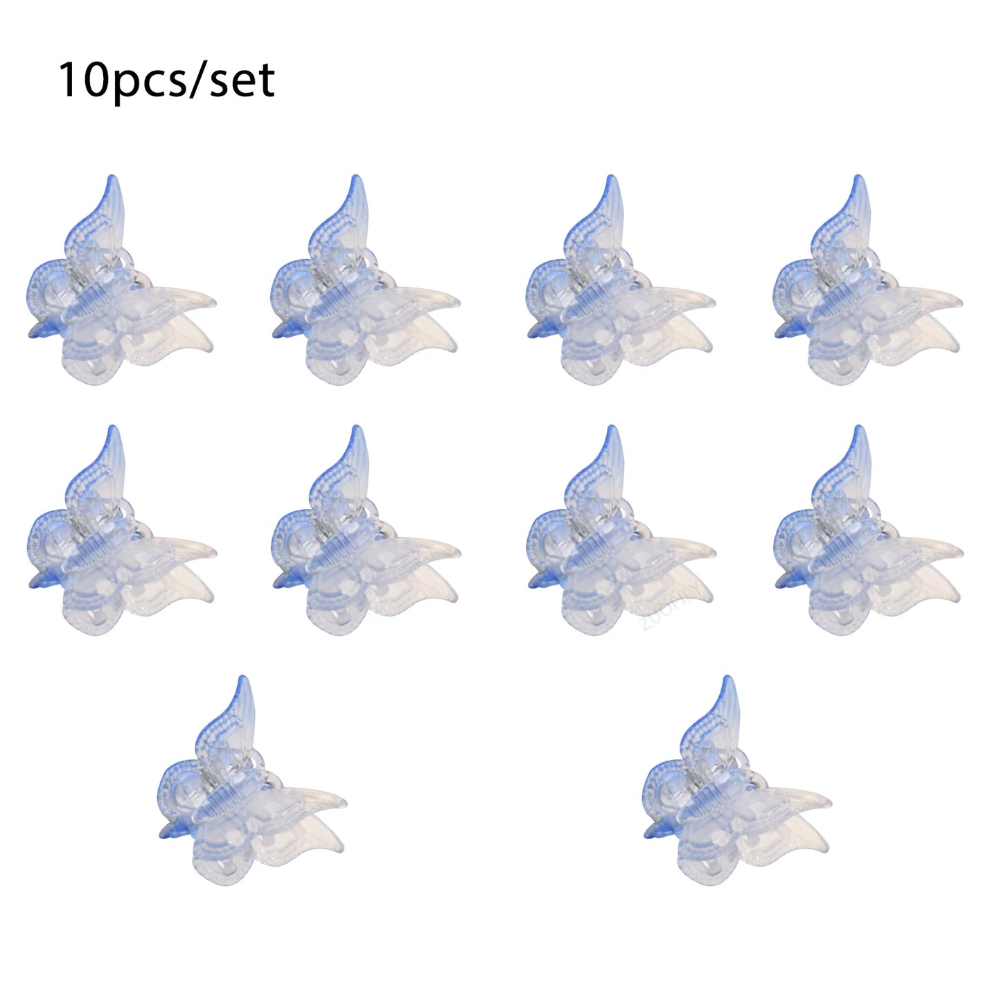 10-Pack Butterfly Hair Claw Clips | Gradient Mini Barrettes for Girls