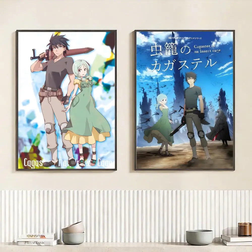 Cagaster of an Insect Cage Anime Poster | HD Self-Adhesive Wall Art Anime Wall Poster Peaceful Pleasures Health and Wellness