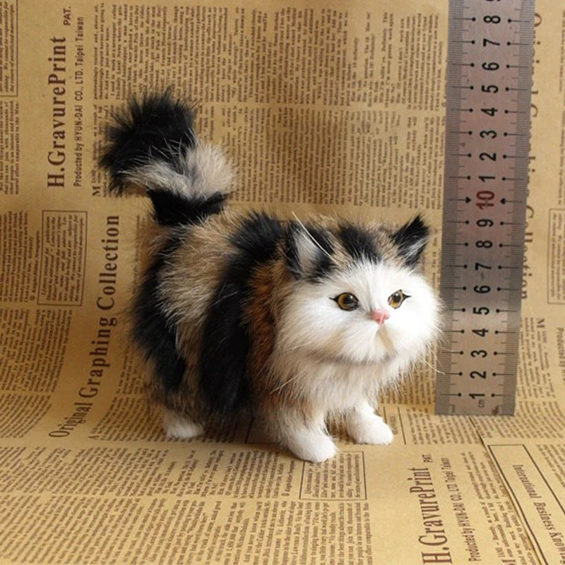 Realistic Stuffed Cat Plush Toy – Soft Kitten Gift for Kids