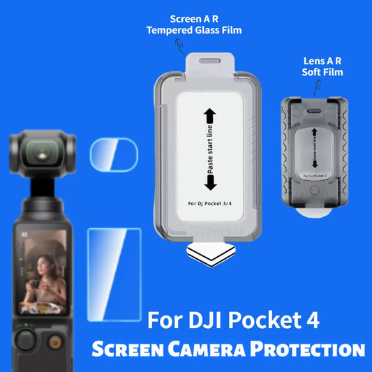 DJI Pocket 4 AR Screen & Lens Protector | Tempered Glass Film Camera Screen Protector Oasis Select