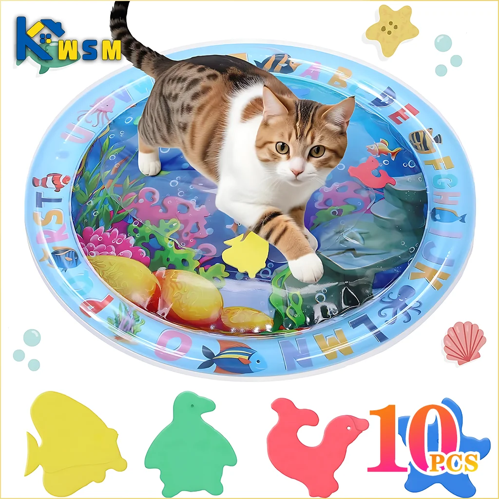 Inflatable Water Sensory Play Mat for Cats & Dogs | Ocean Theme