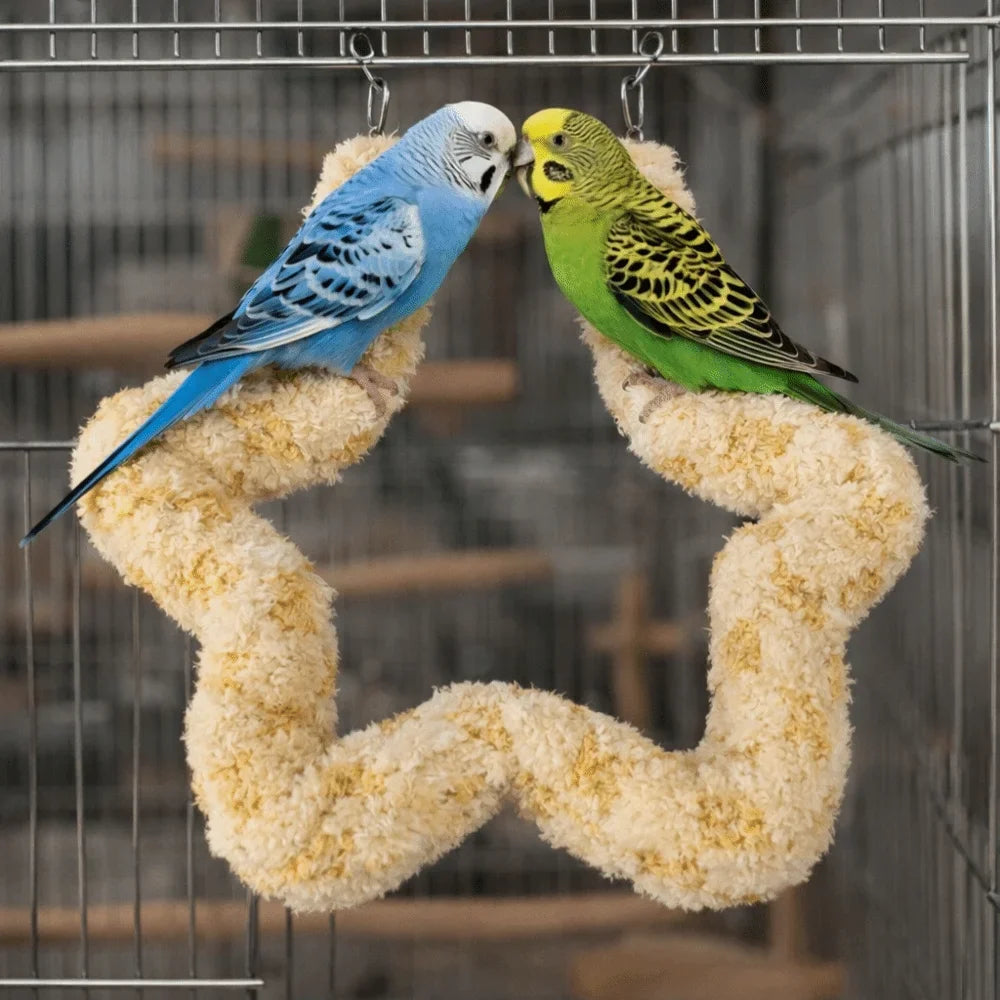 Chew-Resistant Bird & Hamster Hanging Swing Climbing Rope Toy Bird Swing Toy Peaceful Pleasures Health and Wellness