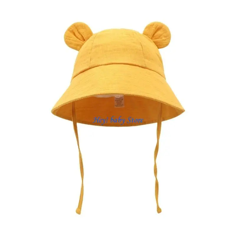 Baby Wide Brim Sun Hat | Soft Cotton Bucket Hat 0–3 Years