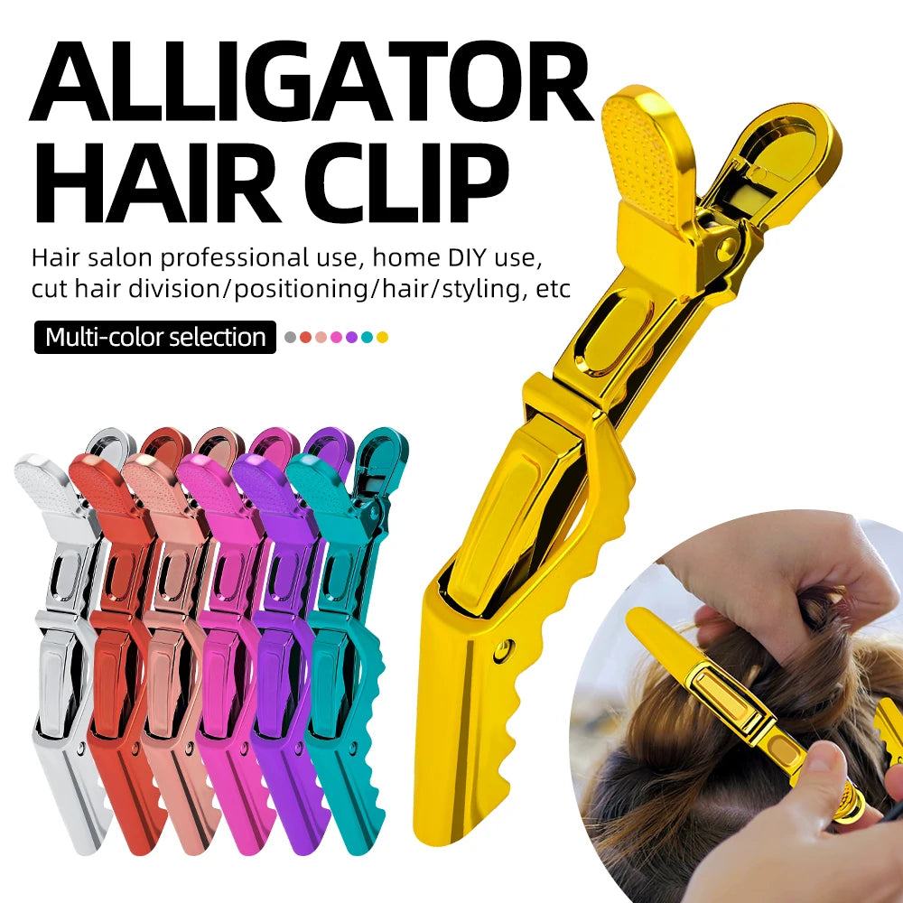 6Pcs Colorful Alligator Hair Clips Clamps Hairdressing Hair Grip Crocodile Hairpins Hair For Hairdressing Sectioning Salon Tools Peaceful Pleasures Health and Wellness