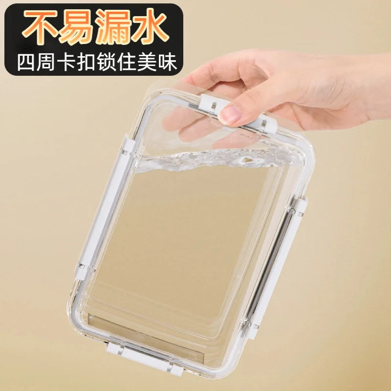 Square food storage container - microwave & oven safe - perfect for heating vegetables & frozen meat - airtight seal Peaceful Pleasures Health and Wellness
