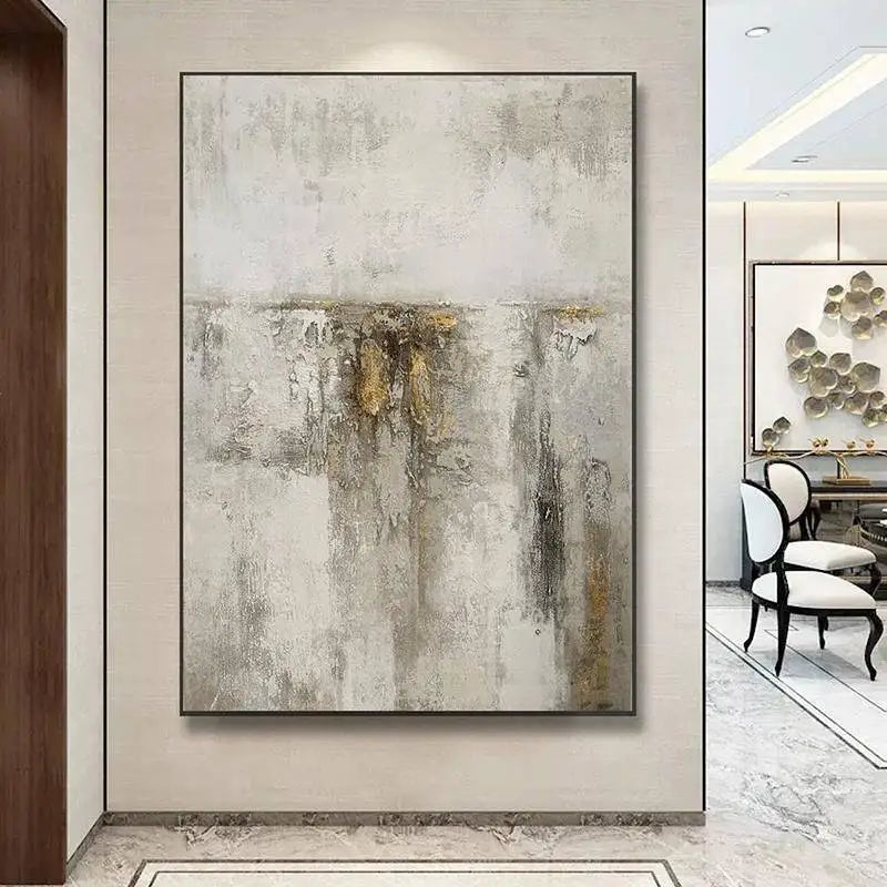 Nordic Abstract Oil Painting Handmade Canvas Decorative Mural Frameless Acrylic Hanging Image For LivingRoom Bedroom Aisle Porch Peaceful Pleasures Health and Wellness