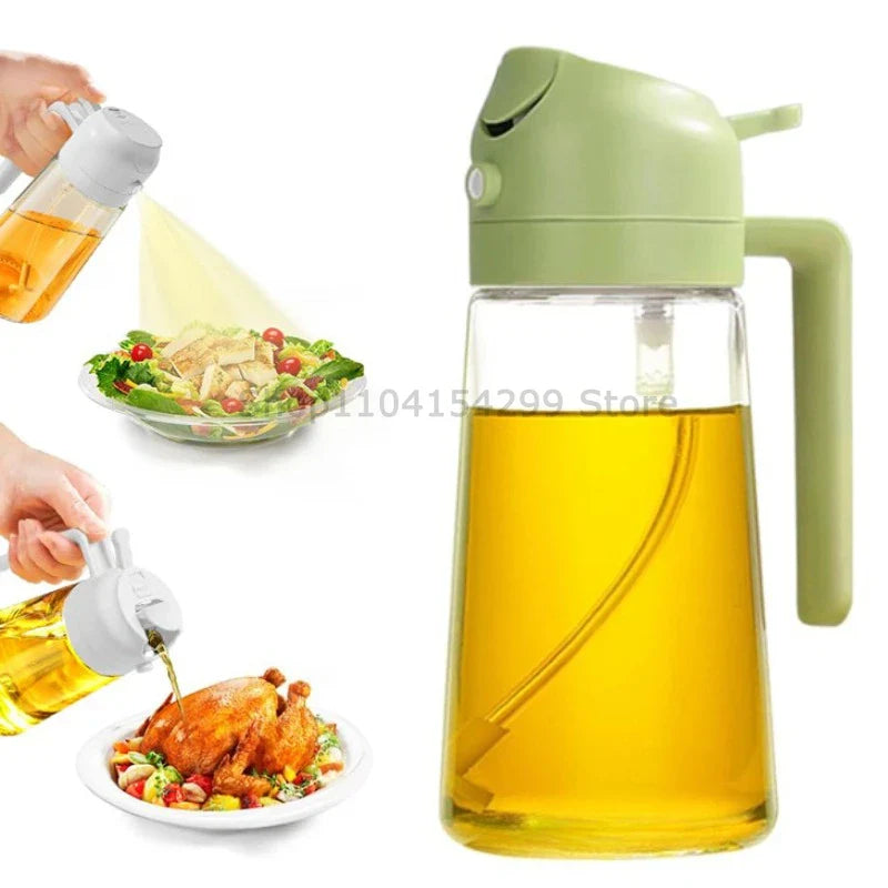 2-in-1 Oil Sprayer & Dispenser Bottle 470ml | Air Fryer BBQ