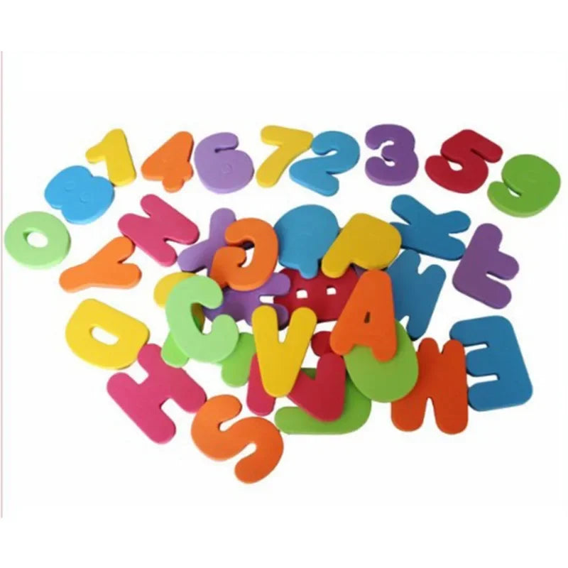 36-Piece Kids Vinyl Sticker Set – Letters, Numbers, Hearts & Stars