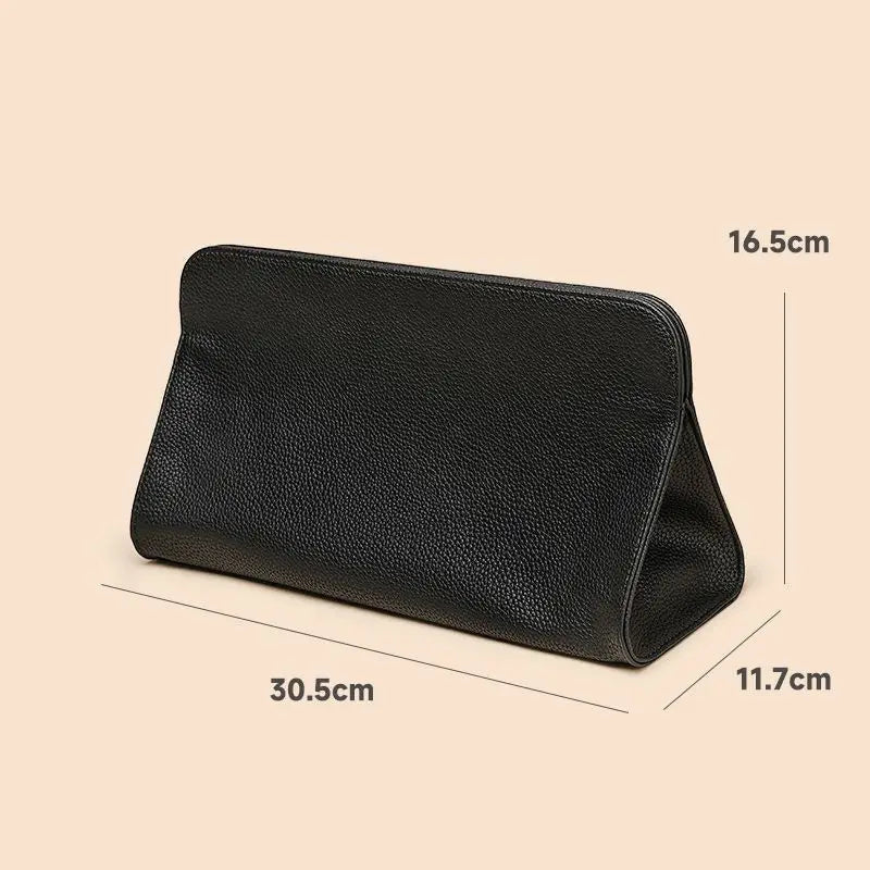 Hairdressing Tool Organizer Bag PU Leather Hair Straightener Curling Iron Storage Bag Hair Dryer Storage for Home Makeup Tools Peaceful Pleasures Health and Wellness Black