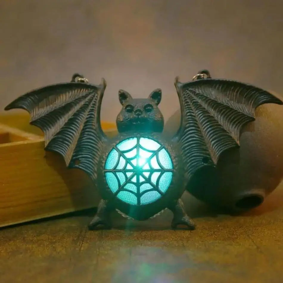Halloween Glowing Bat Lamp Colorful Gradient LED Pendant Ghost