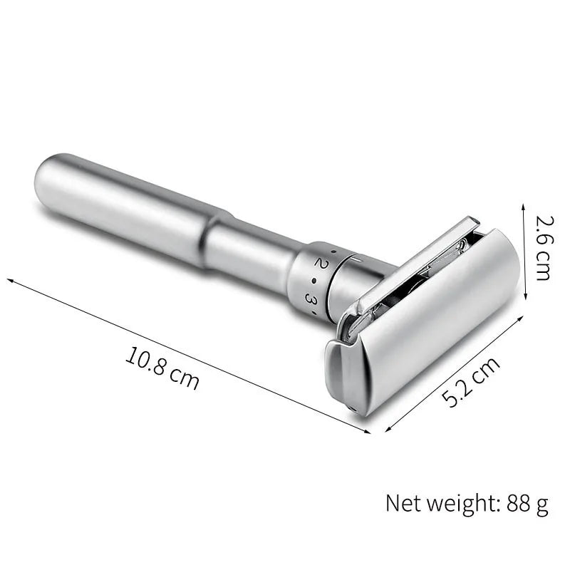 Men's Adjustable Double Edge Safety Razor + 5 Titanium Blades