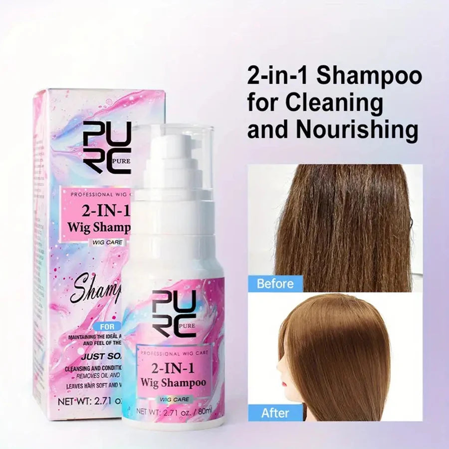 Wig Care Products Kit Shampoo And Conditioner For Wigs Coconut Oil Smoothing Shiny Hair Care Products For Women Wigs Peaceful Pleasures Health and Wellness