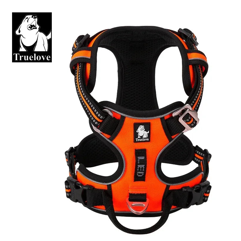 Truelove Pet Explosion-proof Dog Harness Camouflage Reflective Nylon Special Edition and Upgrade Version Easy to Adjust TLH5653 Peaceful Pleasures Health and Wellness Orange XS United States