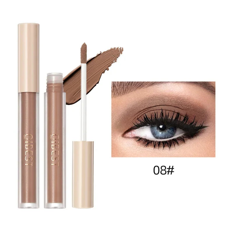 8-Color Matte Nude Liquid Eyeshadow | Waterproof & Long-Lasting