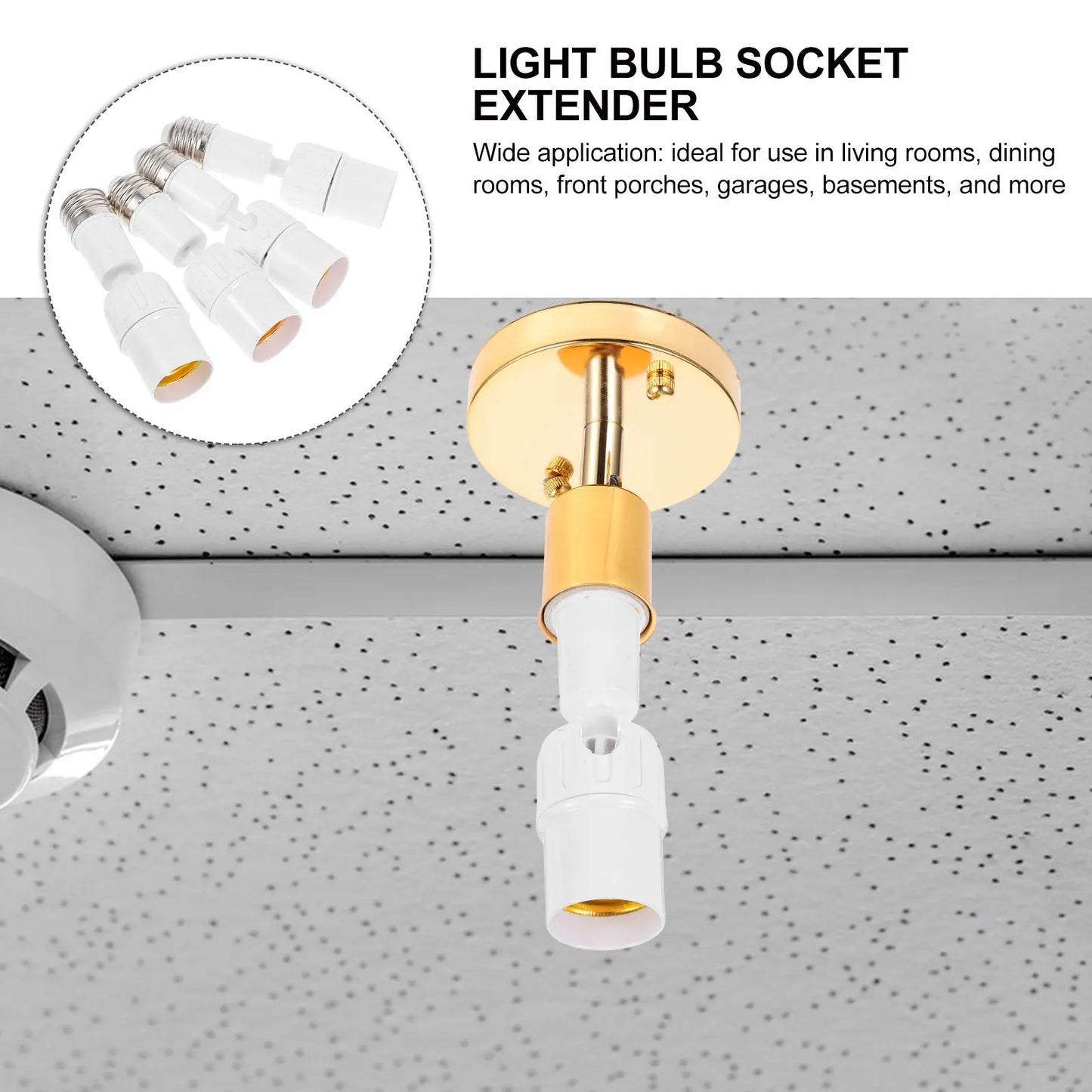 4Pcs Light Bulb Socket Extender Adapter E27 to E27 Articulated Extender for Enhanced Brightness Wide Coverage Easy Installation Peaceful Pleasures Health and Wellness