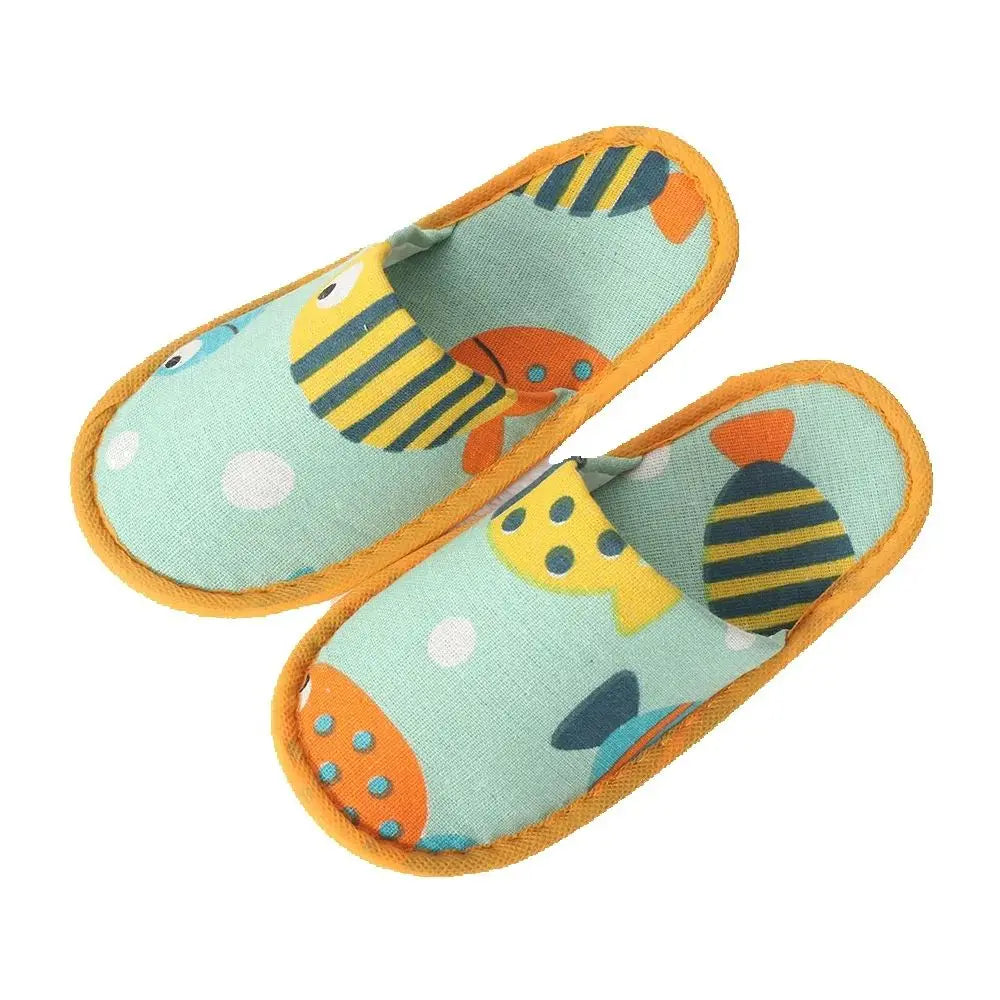 Kids Cartoon Disposable Non-Slip Slippers | Hotel Travel Shoes