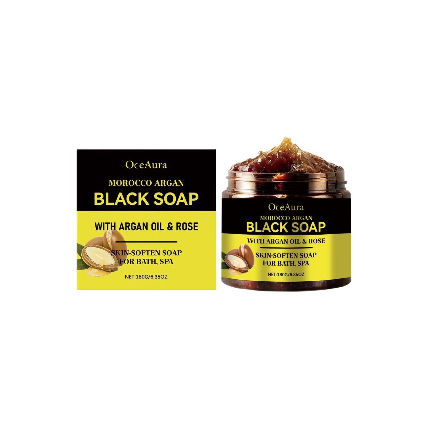 OceAura Argan Oil Body Soap 180g | Exfoliating & Moisturizing