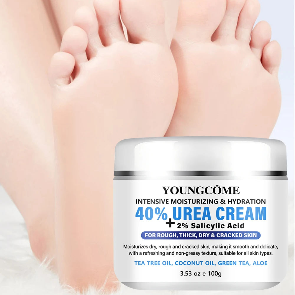 40% Foot Care Cream Ultra-hydrating Aloe Suitable for Rough Thick Dry and Cracked Skin Gentle Exfoliation Daily Skin Care Cream Peaceful Pleasures Health and Wellness