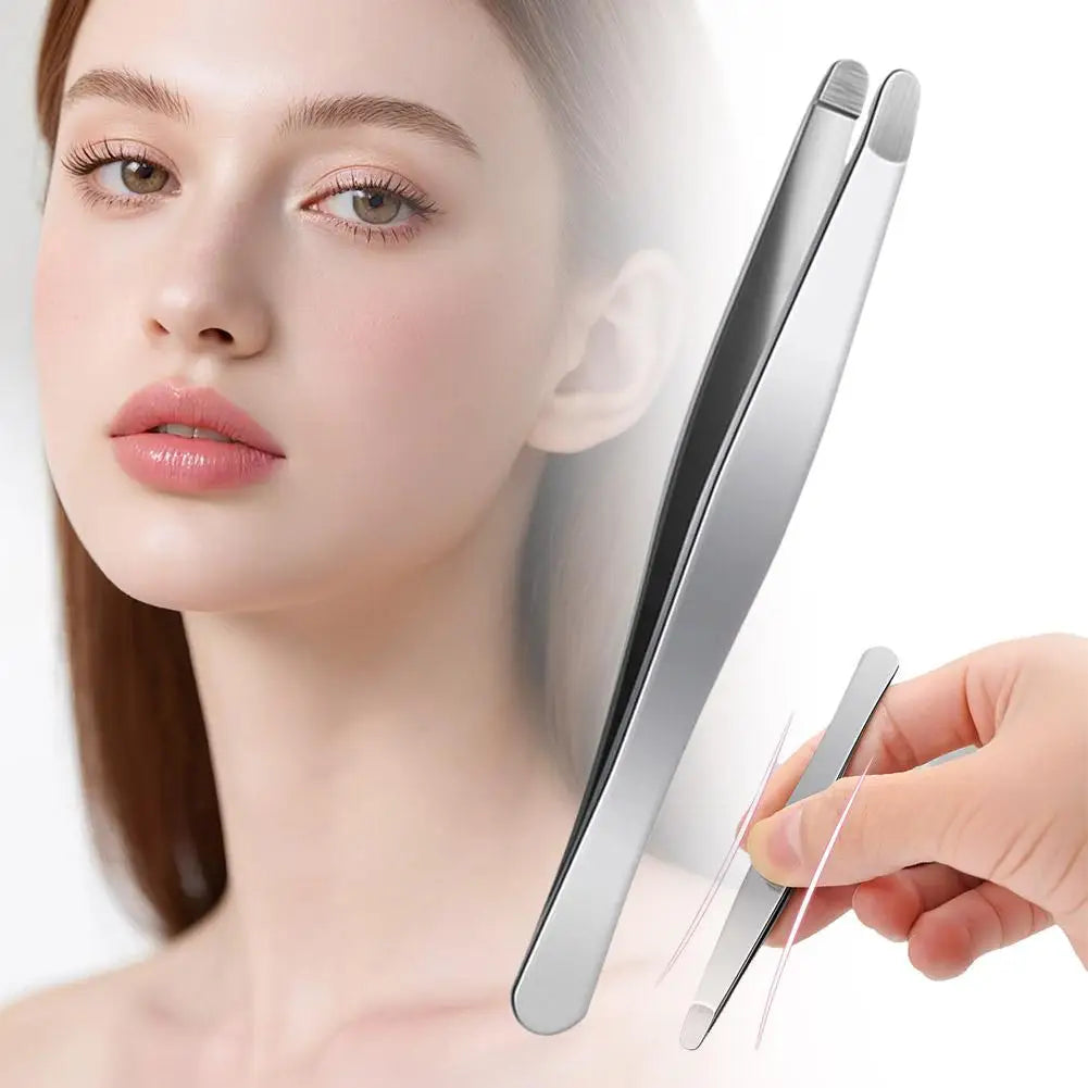 Precision Stainless Steel Tweezers – Eyebrow & Facial Hair Removal