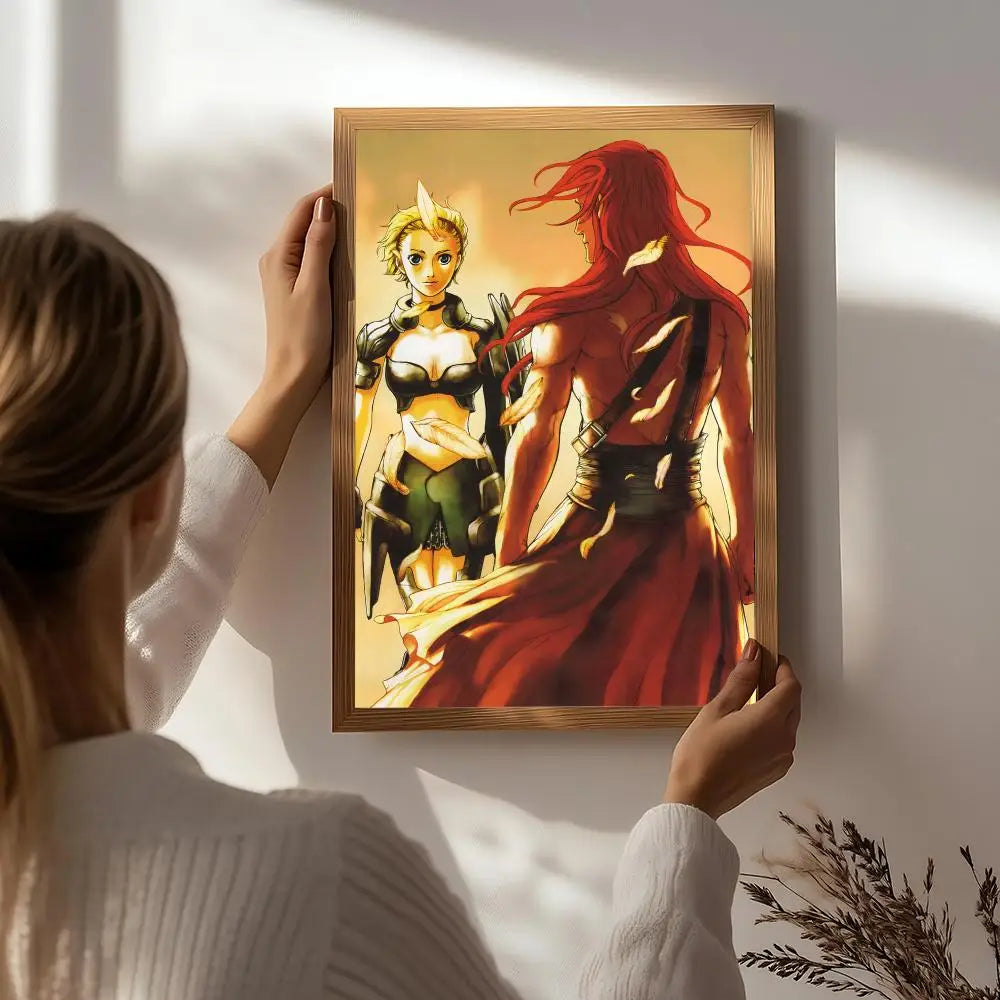 Anime G-Genesis of Aquarion Poster HD Self Adhesive Waterproof Wall Art Ideal for Home Office Dorm Bedroom Great Gift Peaceful Pleasures Health and Wellness White6 50X70cmNoframe