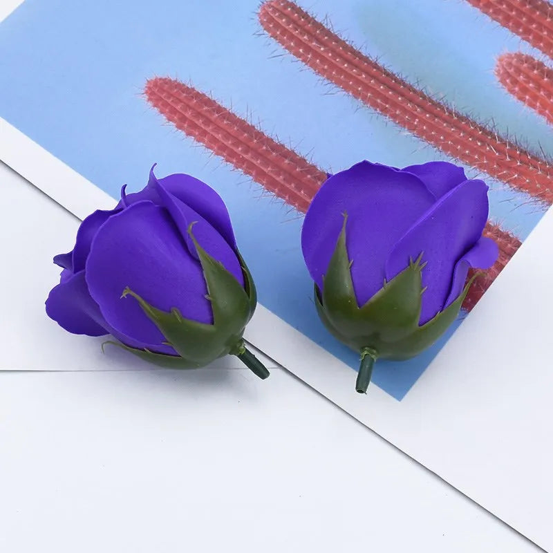 Artificial Soap Rose Flowers 50/100 Pcs – Wedding DIY Decor