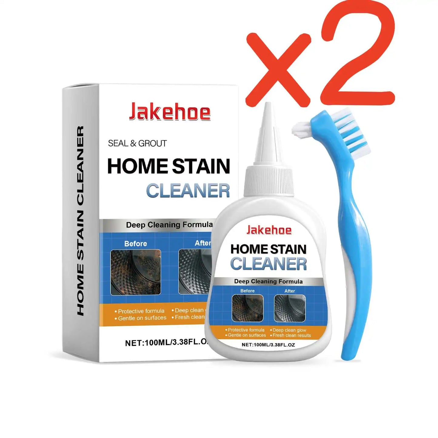 Heavy Duty Mold & Stain Remover Gel with Brush – 1/2/3 Pack
