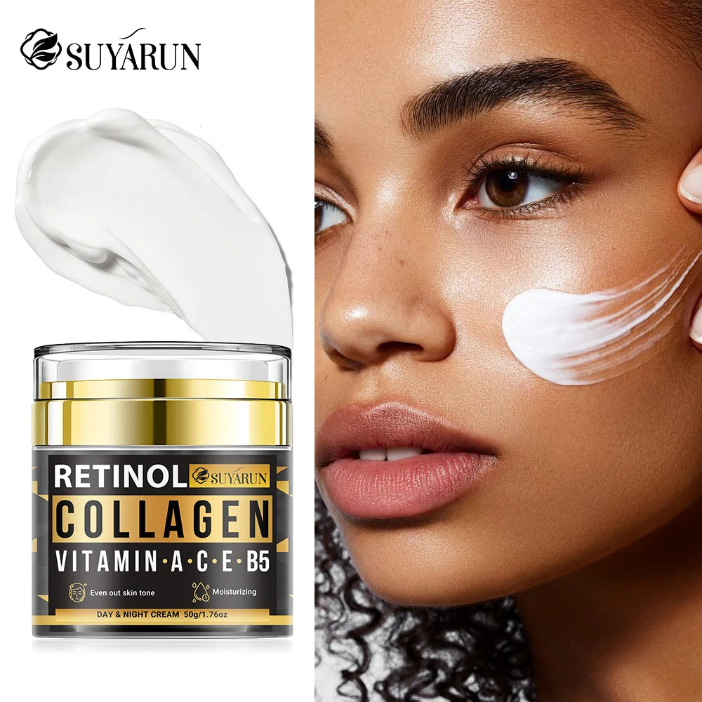 SUYARUN Collagen Retinol Face Cream with Vit C&E - Anti-Aging, Brightening & Firming Moisturizer for Youthful Glow. Peaceful Pleasures Health and Wellness