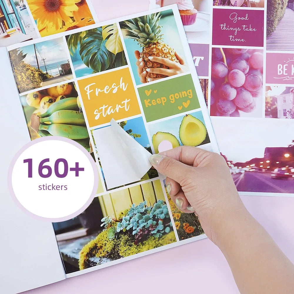 Bview Art Vision Board Dream Life Inspiration Stickers Cutouts Book