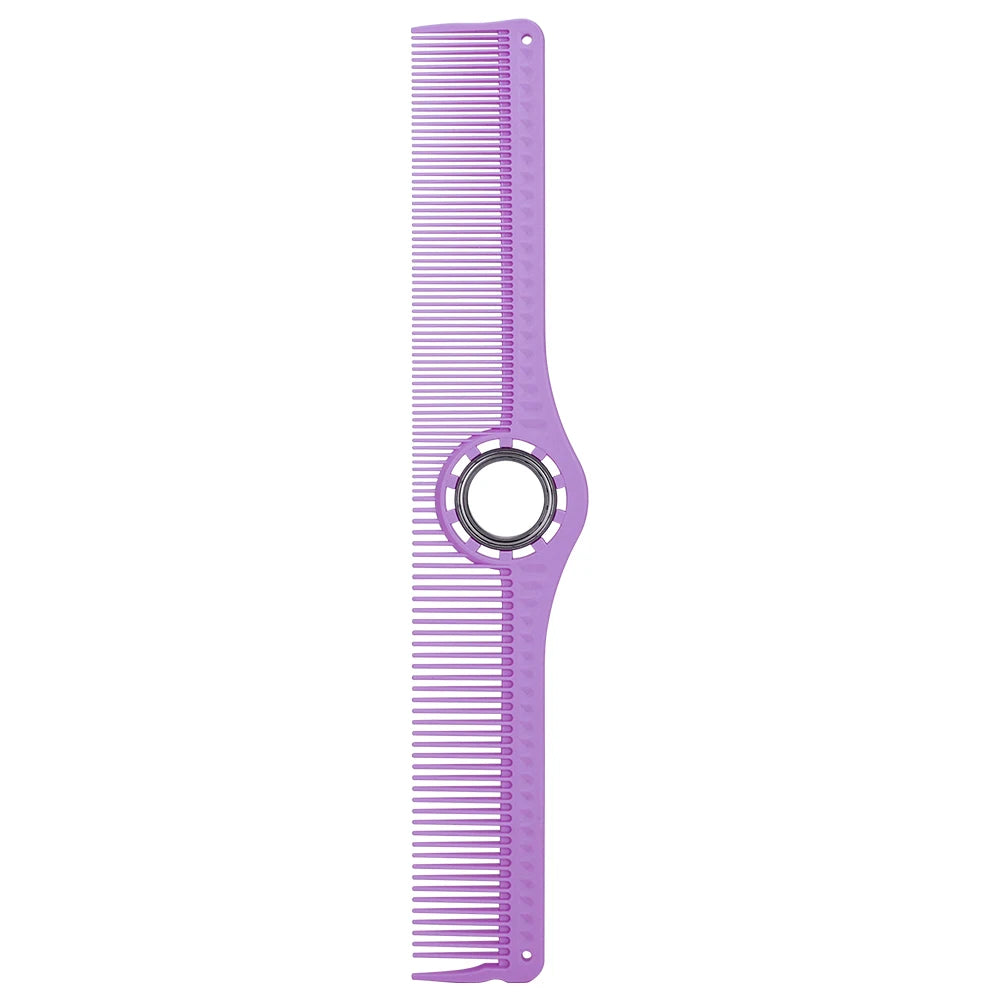 Colorful Plastic Hair Cutting Comb Set, Professional Detangling Comb With Metal Ring For Salon Barber Hair Styling Tools Peaceful Pleasures Health and Wellness Purple