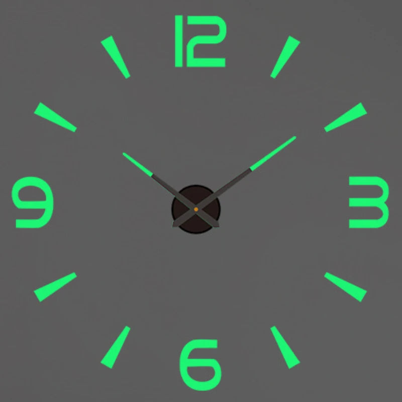 Large 3D DIY Acrylic Wall Clock – Modern Quartz Mirror Sticker Clock for Living Room & Home Décor | 40–130cm