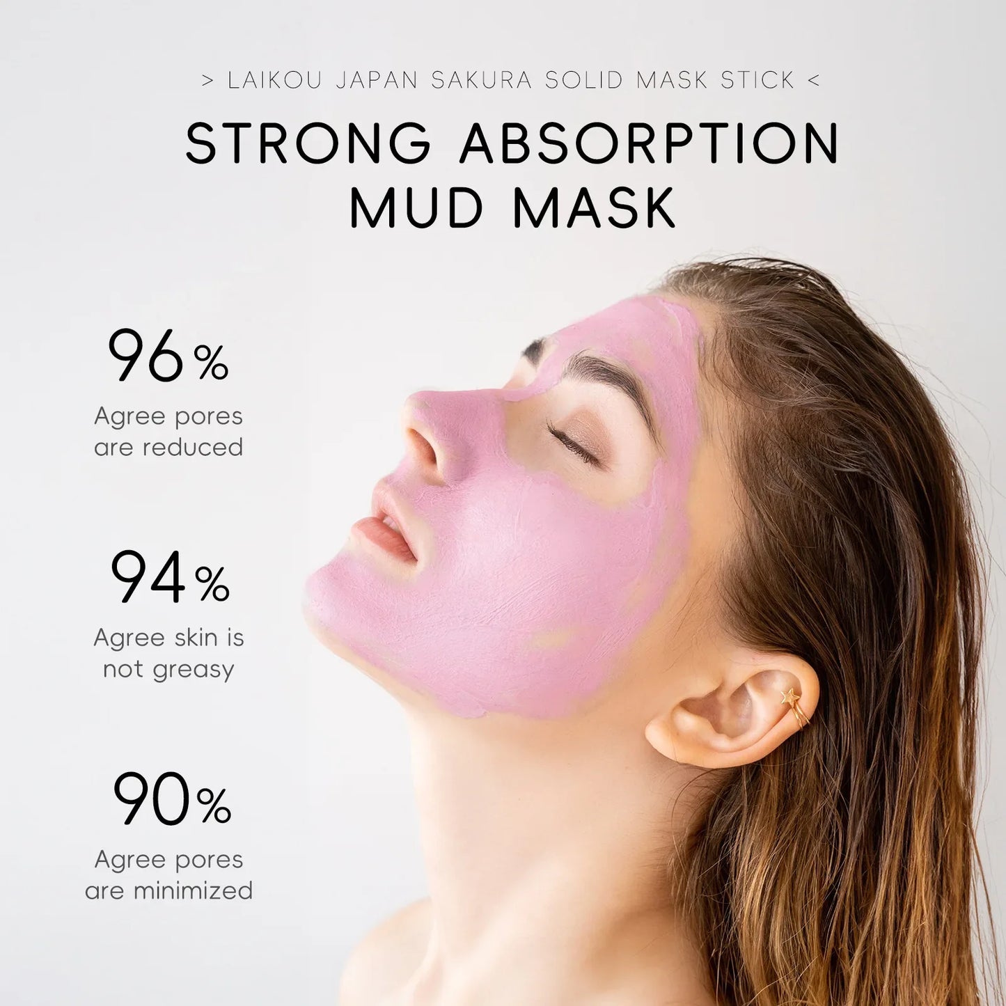 LAIKOU Sakura Mud Mask Stick – Pore Cleansing & Oil Control
