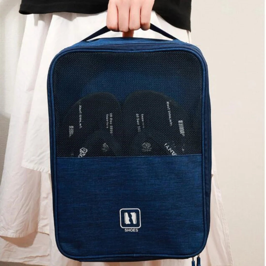 Waterproof Travel Shoe Bag – 3 Pairs Packing Cube with Handle