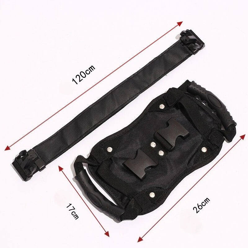 Motorcycle Handrail Motorcycle Rear Seat Passenger Safety Grip Frame Electric Vehicle Rear Seat Waist-buckling Safety Handrail Peaceful Pleasures Health and Wellness