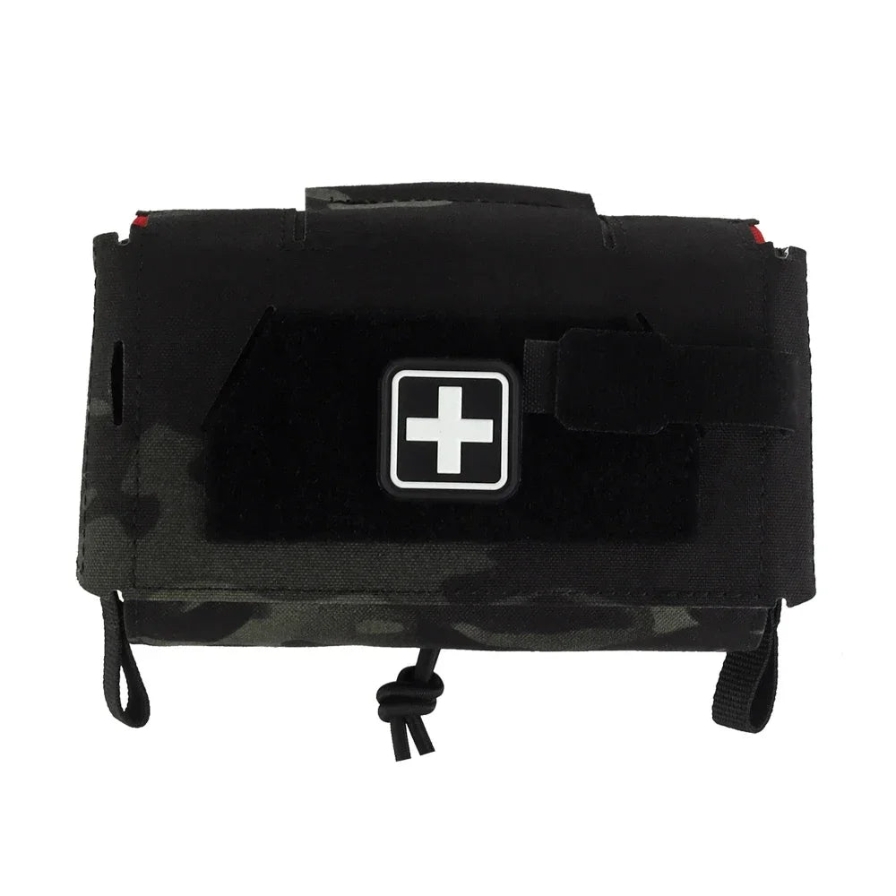 Tactical Airsoft Compact Trauma Pouch V3 Molle Medical Bag MD2 IFAK Pouch For Hunting Plate Carrier Waist Belt Gear Peaceful Pleasures Health and Wellness BP-158MCBK