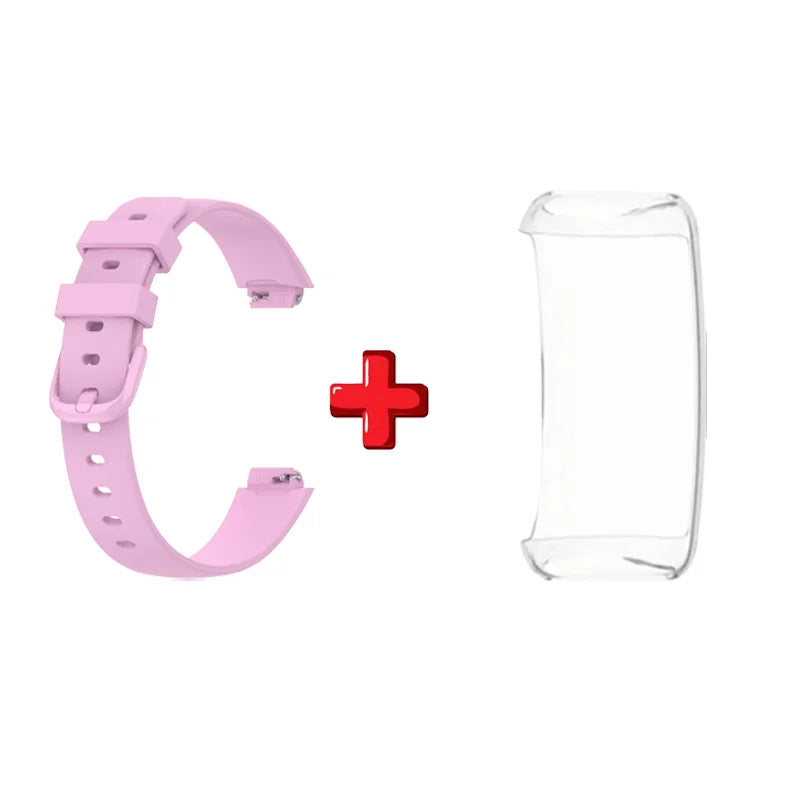 2-in-1 TPU Case & Silicone Strap for Fitbit Inspire 3 Peaceful Pleasures Health and Wellness Pink