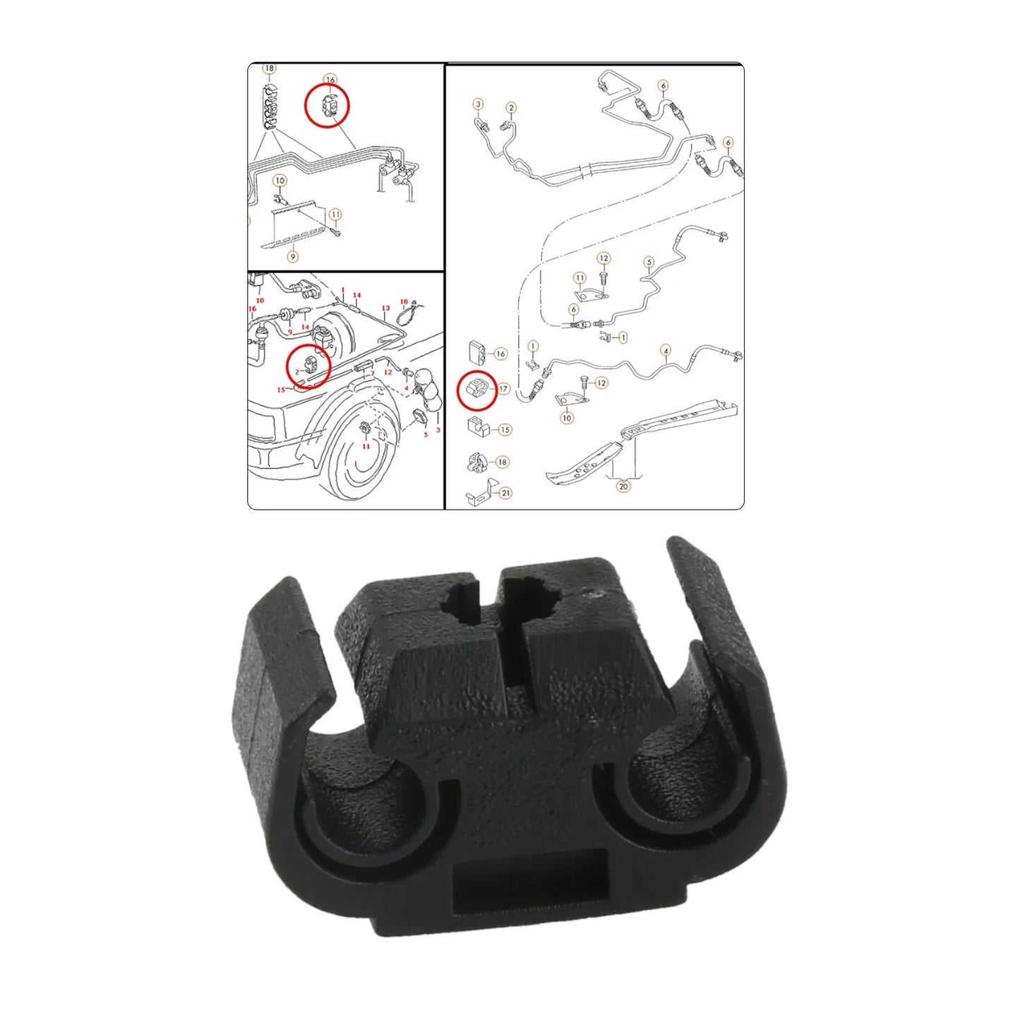 10/20/30 Pcs Car Brackets Brake Line Hose Clips Double Cable Holder For 5mm (3/16") Brake Pipe Car Interior Accessories Peaceful Pleasures Health and Wellness