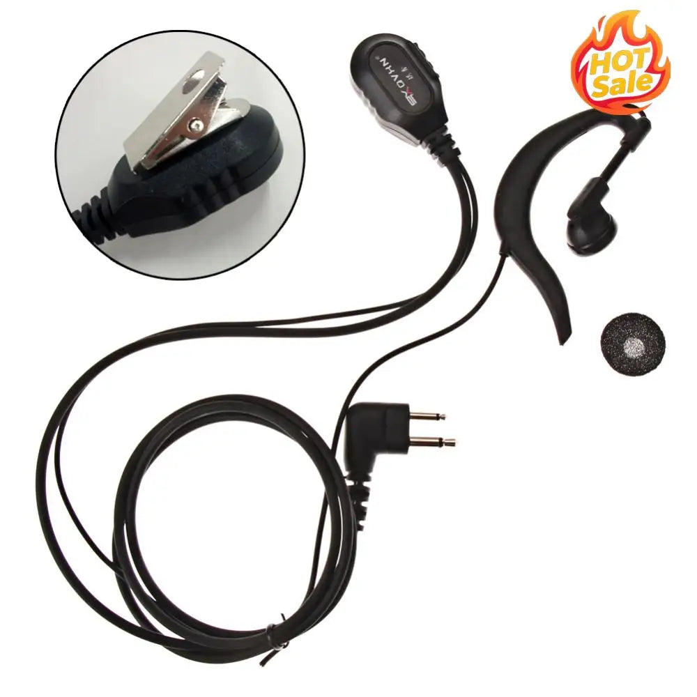2-Pin PTT Earpiece Headset Mic for Motorola GP88 GP300 CP150